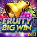 Vibrant slot game graphic displaying a golden bell, cherries, and grapes with FRUITY BIG WIN text.