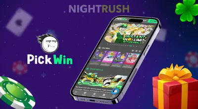 PickWin Casino on a mobile device