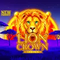 Lion Crown: Hold to Win slot logo.