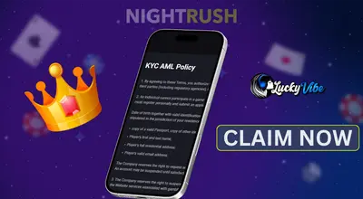 Lucky Vibe casino's KYC rules on a phone.