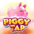 A smiling pink piggy bank above the game title Piggy Tap.