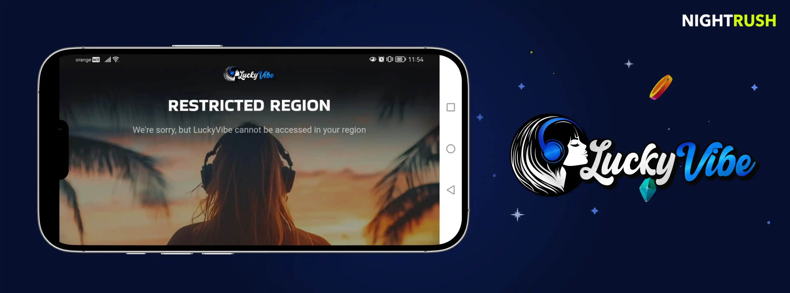 Lucky Vibe Casino's restriction on mobile.
