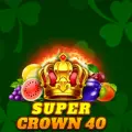 A golden crown surrounded by fruit with the title Super Crown 40.