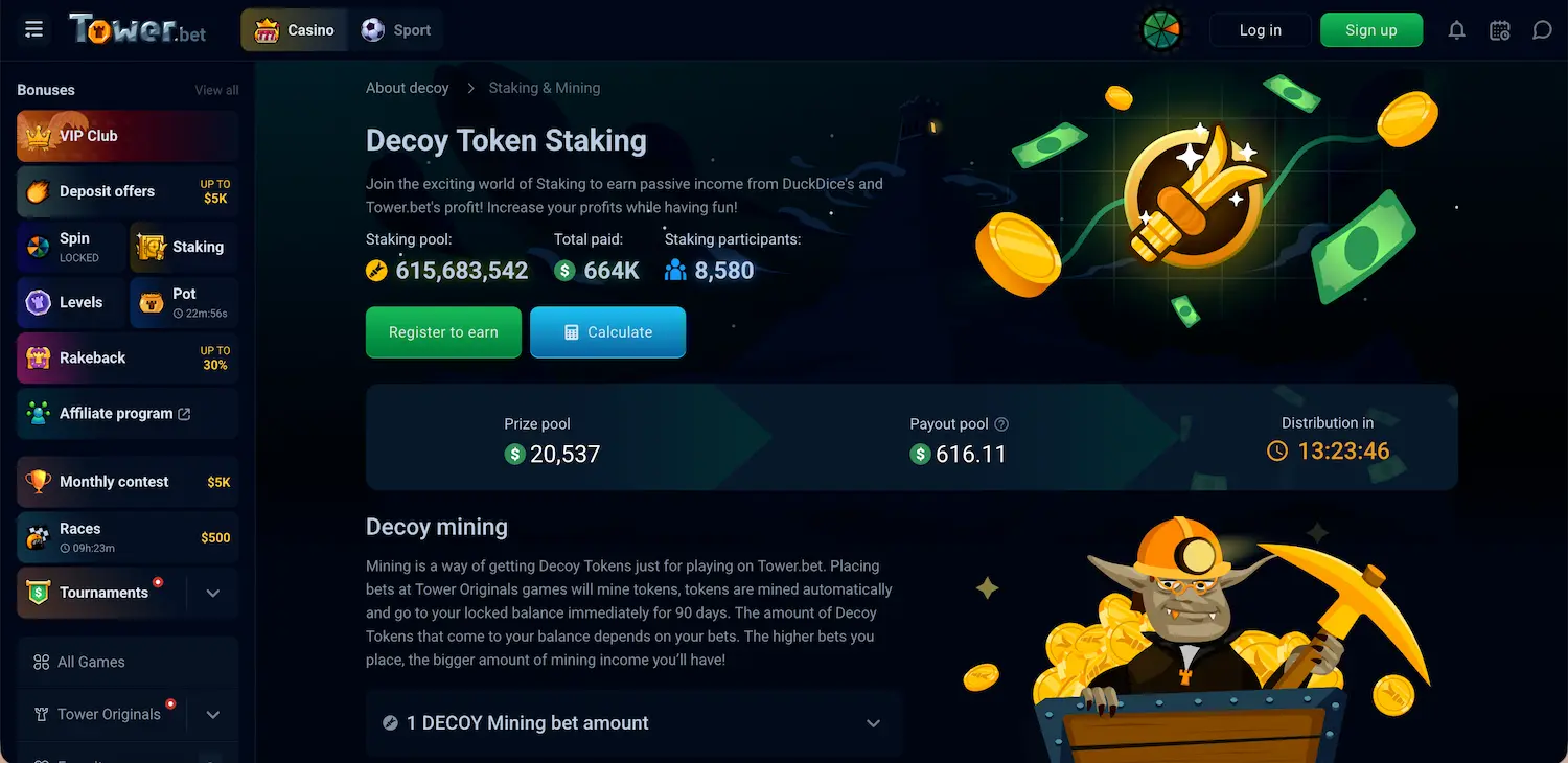 Understanding TowerBet's Decoy Staking and Mining System 