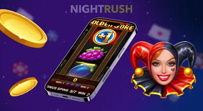 Golden Joker Halloween played on a smartphone showing a +1 bonus spin symbol beside the jester.