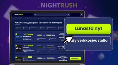 Vahvista nyt -painike, kursori ja Nightrush-sivu kannettavalla tietokoneella.