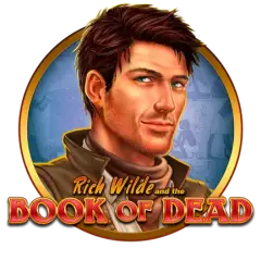 Book of Dead -kolikkopeli, jossa Richard Wilde -hahmo on pyöreässä muodossa.