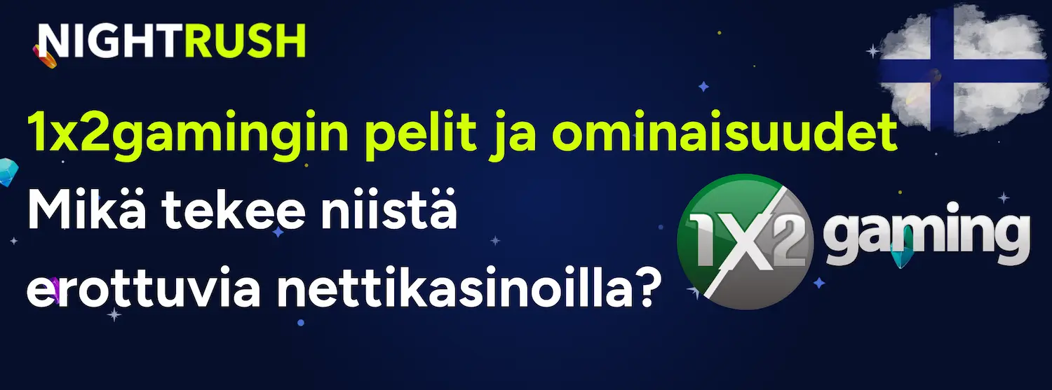 Nightrush-banneri 1x2gaming-kasinoiden kohokohdista.