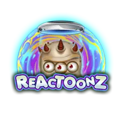 Reactoonz-kolikkopeli, jossa on pyöreän muotoinen ja sininen avaruusolento.