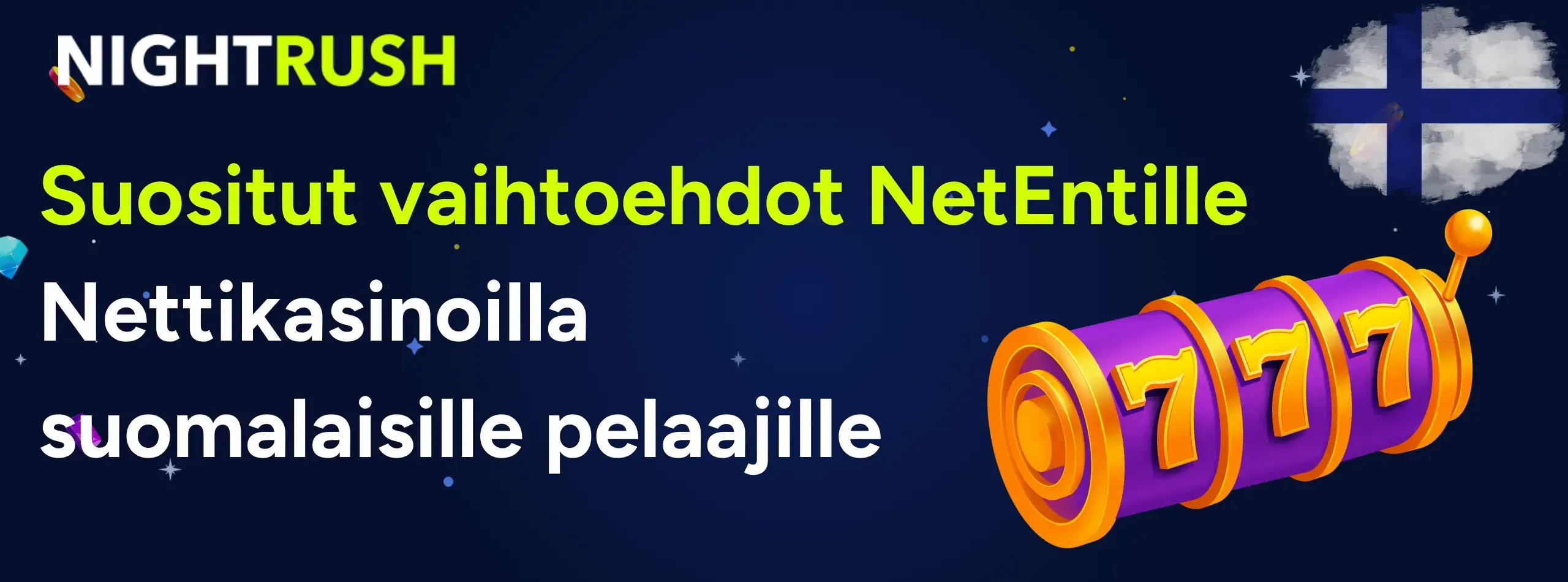 Nightrush-banneri NetEntin vaihtoehdoista nettikasinoilla.