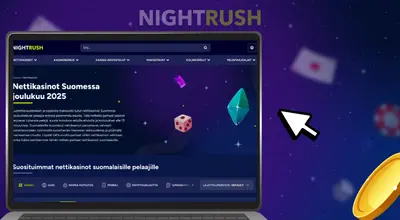 Kannettava tietokone, jossa näkyvät turvalliset nettikasinot Suomessa.