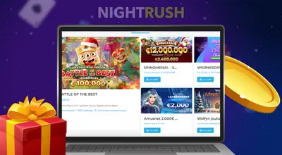 Kannettava tietokone, jossa näkyvät nettikasinobonukset.