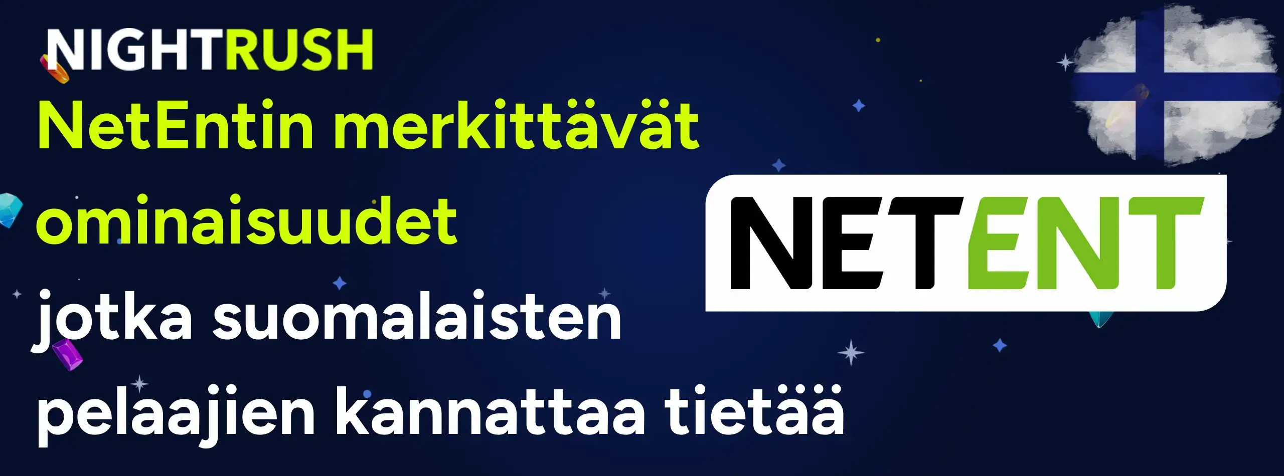 Nightrush-banneri NetEntin kohokohdista.