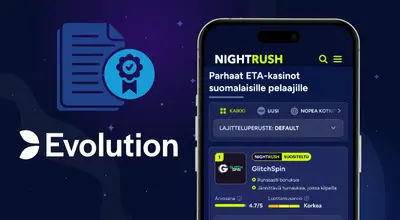 Kannettava tietokone, jossa suomalaisen WOLFY CASINO -rekisteröitymislomake ja 1000 € tervetuliaisbonus-banneri.