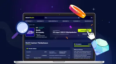 Kannettava tietokone näyttää Nightrush-verkkosivuston.