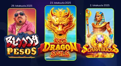 Yggdrasilin kolikkopelien julkaisukalenteri, joka esittelee pelit.