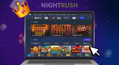 Jet Casinon kotisivunäyttö