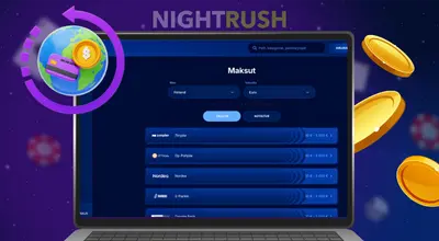 Puhelin näyttää kasinosivulla Maksutavat.