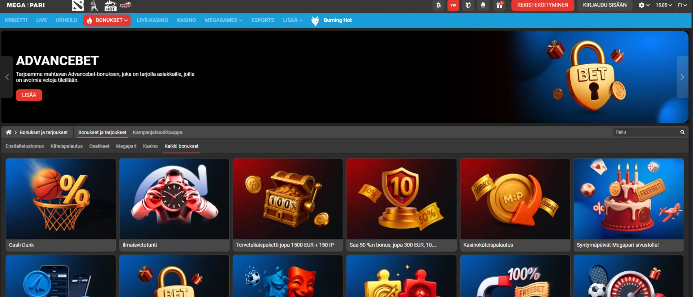 Megapari bonukset
