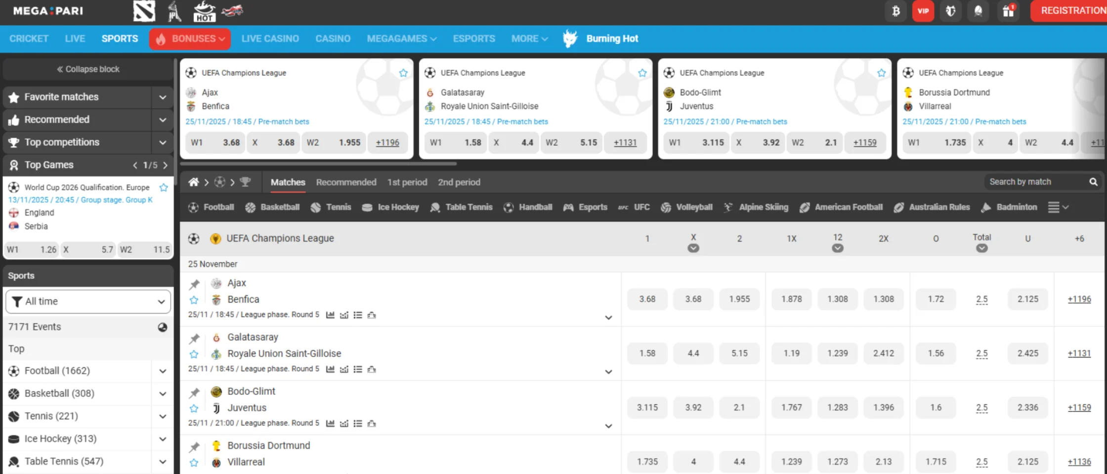 Megapari-vedonlyöntisivusto