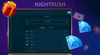 Nettikasinon talletussivu, jossa lahjapaketti.