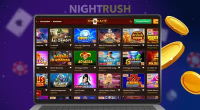 Verkkokasinopelit näkyvissä kannettavalla.