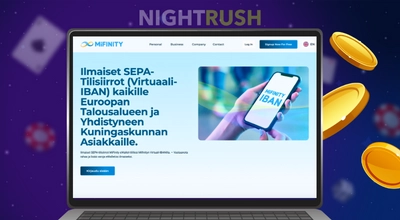 Kannettava, jossa näkyy MiFinity-rahansiirrot.