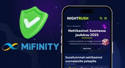 Suomalaiset nettikasinot, joissa on MiFinity-logo