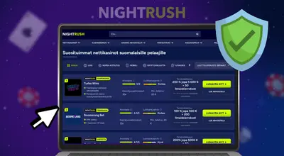 Lisäkuva, tietokoneen näytöllä esillä kasinovaihtoehtoja ja suosituslista