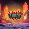 Tekstinä Crystal robot, pelin logo