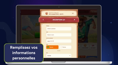 Formulaire d’inscription du casino Billybets