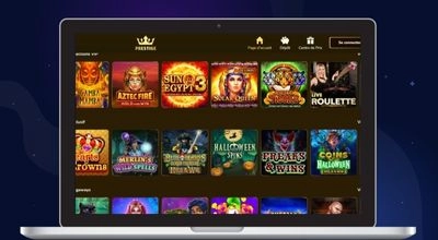 Sélection de machines à sous disponibles sur casino en ligne affichée sur ordinateur