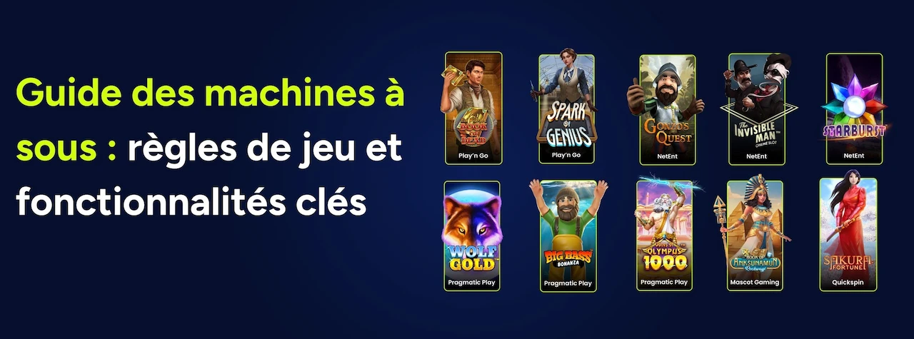 Guide des machines à sous expliquant les règles de jeu et les fonctionnalités clés