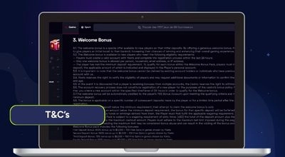 Page des conditions générales Ybets