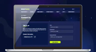 Page Contactez-nous présentant une section Parlez-nous avec les coordonnées.