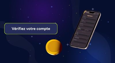 Écran mobile de Dragonia Casino invitant le joueur à vérifier son compte.