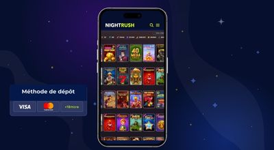 Interface mobile de Dragonia Casino affichant les machines à sous et les méthodes de dépôt disponibles.