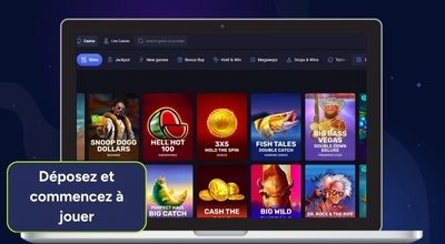 Interface de Spinaura montrant des jeux et fonctionnalités