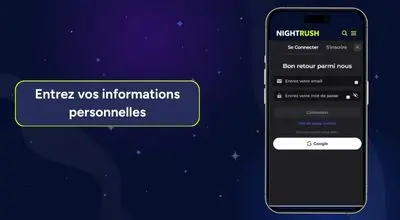 Interface mobile de la page connexion de Winaura