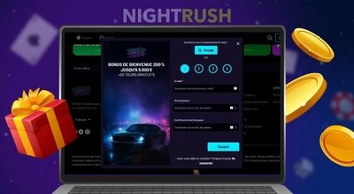 Formulaire d’inscription à un casino en ligne avec bonus de bienvenue de 200 % jusqu’à 500 $