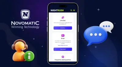 est du service client des casinos en ligne partenaires de Nightrush