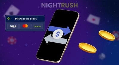 Un écran de téléphone intelligent avec une icône de dépôt et une fenêtre contextuelle Méthodes de dépôt.