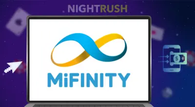 Logo officiel MiFinity affiché sur un ordinateur portable