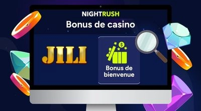 Interface Nightrush présentant les méthodes de paiement disponibles pour JILI (Visa, Skrill, crypto, etc.)