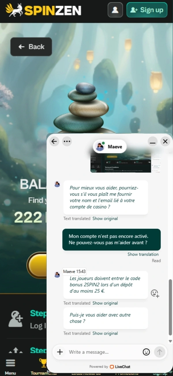 Spinzen Casino codes bonus Mobile.