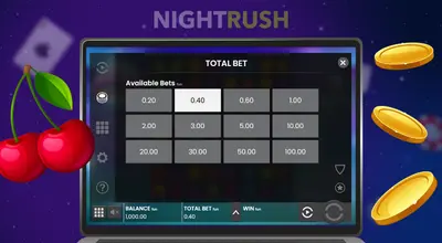 En laptop med gullmynter og et kirsebær rundt og Jammin’ Jars sine innstatsstørrelser på skjermen.