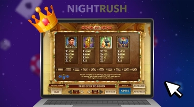 En datamaskin med spilleautomaten Book of Dead åpen.