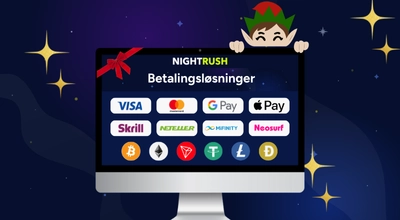 Betalingsløsninger på en dataskjerm med en alv oppå.