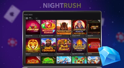 En laptop med Winaura Casino sine casinospill.