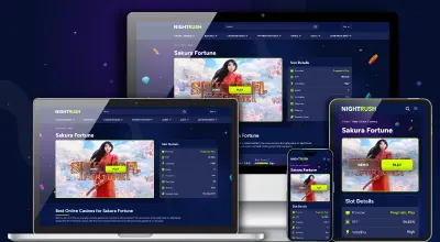 En laptop, et nettbrett og en mobil med samme casinospill åpen.